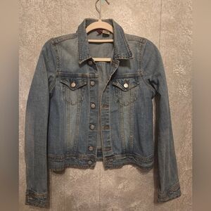 Vintage Y2K Denim Jacket Blue Classic Trucker Cotton Stretch 2000s